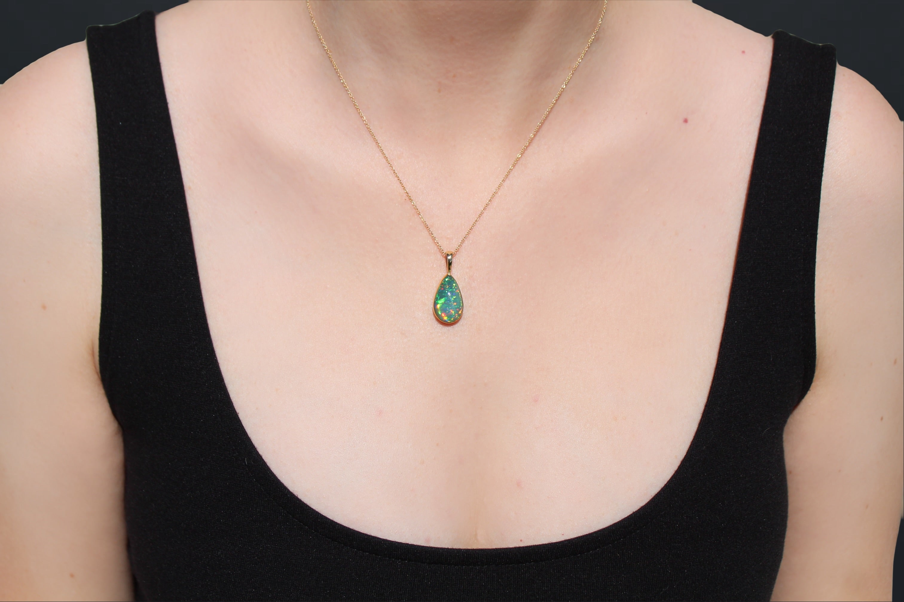 Timeless Ethiopian Opal Pendant | 22k & 14k Gold