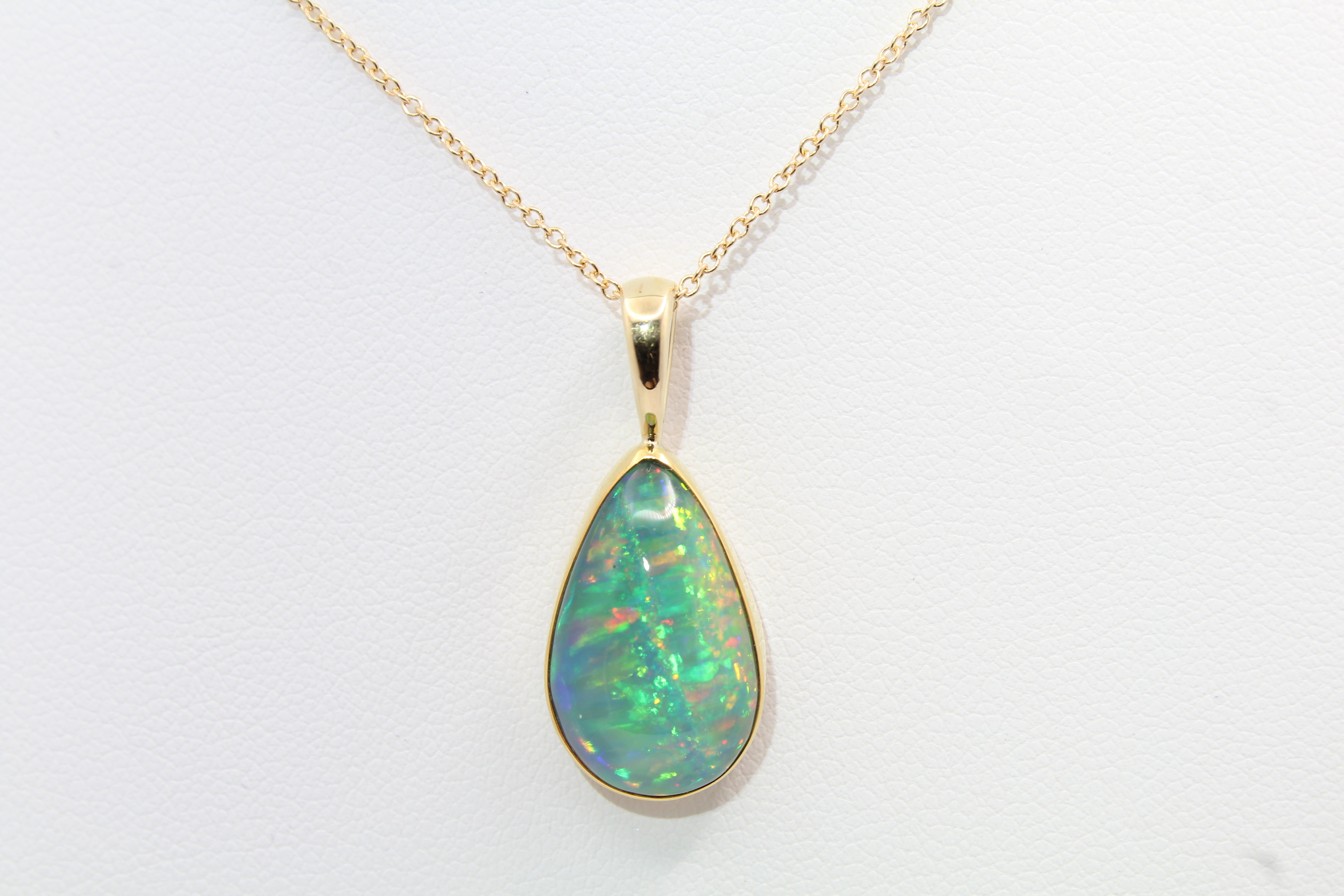 Timeless Ethiopian Opal Pendant | 22k & 14k Gold
